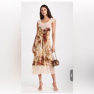 Zimmermann Silk Floral and Lace Dress
